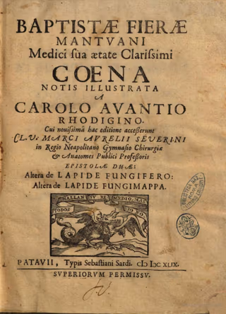 Title page of Coena, sive De cibariorum virtutibus, 1649