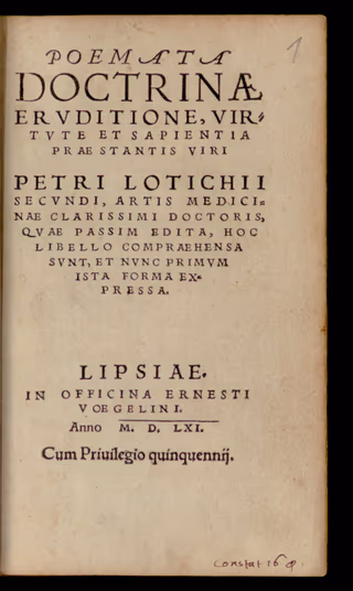 Poemata facsimile page