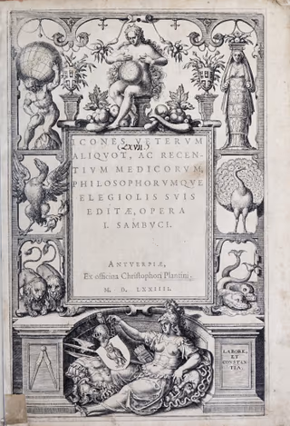 Icones veterum aliquot, ac recentium medicorum, philosophorumque elegiolis suis editae facsimile page